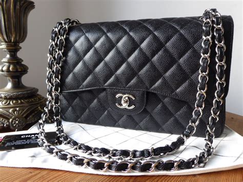 chanel classic jumbo caviar flap w silver hardware|The Ultimate Chanel Flap Guide .